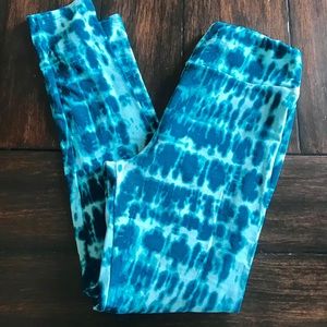 LuLaRoe OS Blue Tie Dye Leggings